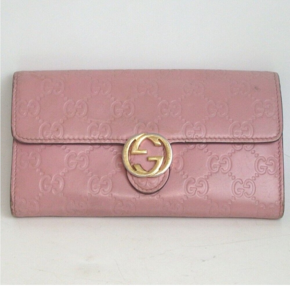 ✨AUTHENTIC GUCCI✨BLUSH PINK LEATHER GUCCISIMA WALLET